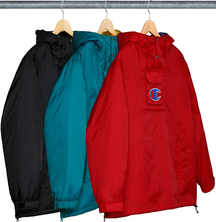 Supreme Champion Pullover Parka Black Red S/S 18