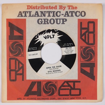 OTIS REDDING: Open the Door / The Happy Song VOLT DJ PROMO 45  Soul VG+