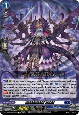 Bushiroad Cardfight Vanguard Impediment Slicer DZ-SS01/Re10EN Re Dark States