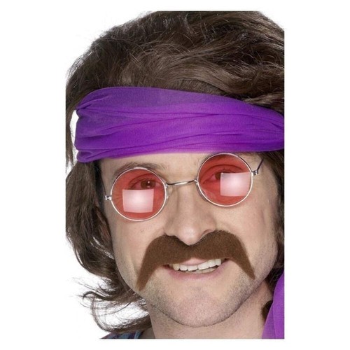 Seventies Tash Adult Brown - Picture 2 of 2