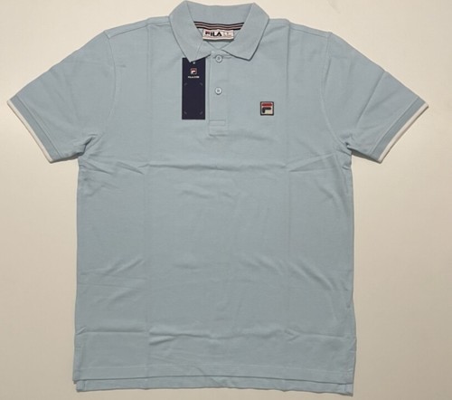 FILA Men's Polo Shirt Short Sleeve Summer Plain Tee Cotton Jersey Golf XS-4XL - Picture 47 of 67