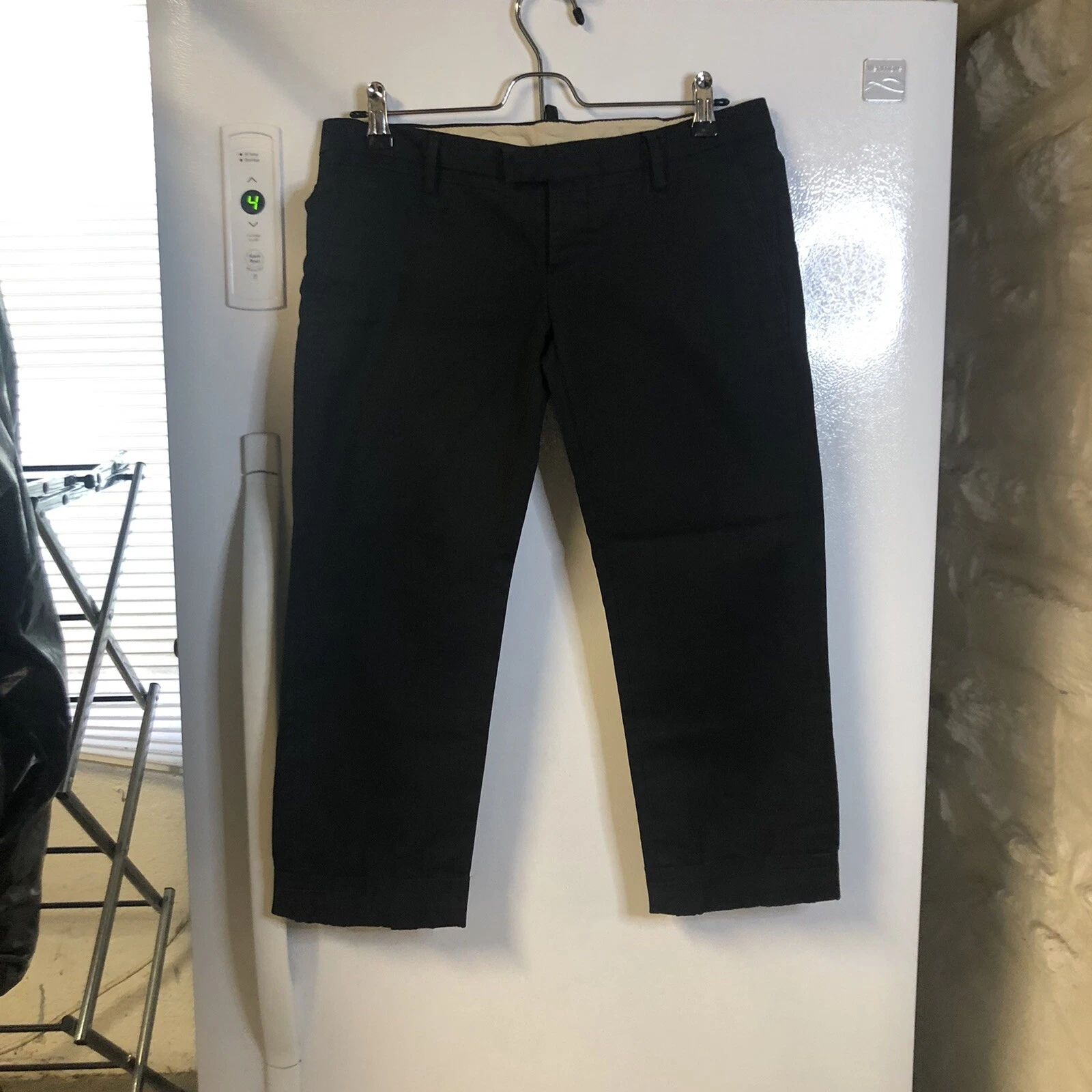 DSquared2 Womans Capri Pants IT42 US6 Black Straight Leg Pockets Trousers