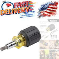 Multi-Bit Stubby Screwdriver Nut Driver Set 6-in-1 Compact Insulated