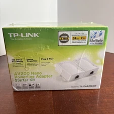 TP-Link AV200 Nano Powerline Adapter Starter Kit TL-PA2010KIT - NEW
