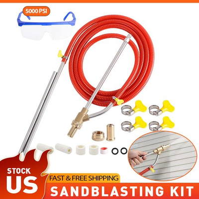 #ad Sandblasting Kit for Pressure Washer Sand Blaster Attachment Power Set 5000 PSI $31.97