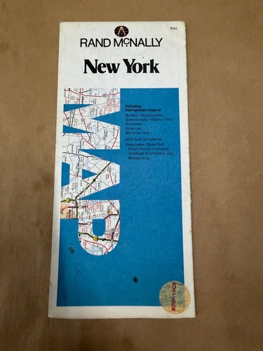 Rand McNally New York State Road Map Travel Guide ISBN 0-528-27023-0