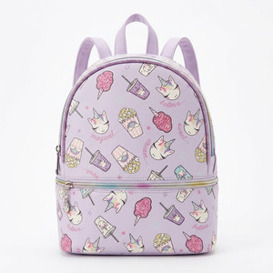 OMG Unicorn Treats Mini Backpack Girls Lavender Glitter Travel Backpack NWT
