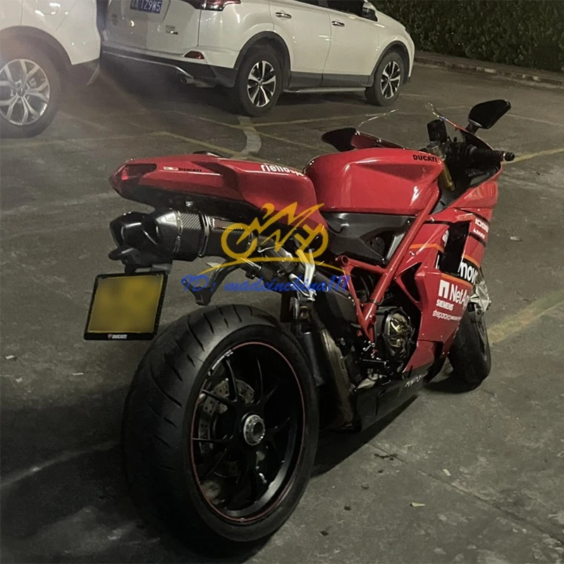 Silenciador de carbono de 51 mm para sistema de tubo de escape de enlace medio escape para Ducati 848 1098 1198 Foto 2 de 4