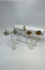 VNTG Aurora Borealis & Faux Pearl Bracelet & Clip On Earrings 53.6g — photo 1