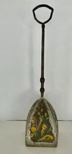 Antique Doorstop Folk Art Iron Handled Hand painted Wood Primitive Farmhouse 23”