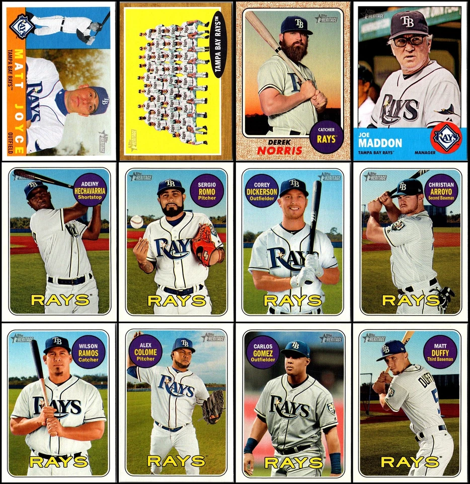 Lote de tarjetas Topps Heritage Tampa Bay Rays (77) - TRAE A CASA ALGO VERDADERAMENTE RESTANTE... Foto 4 de 4