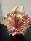 McCoy Pottery Red And Cream Maple Leaf Berries Wall Pocket Vtg 6.5"