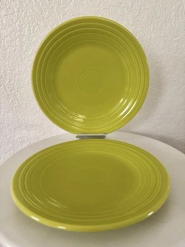 Set Of 2 Fiestaware Lemongrass Lime Green 9”Luncheon Plates 4 Available