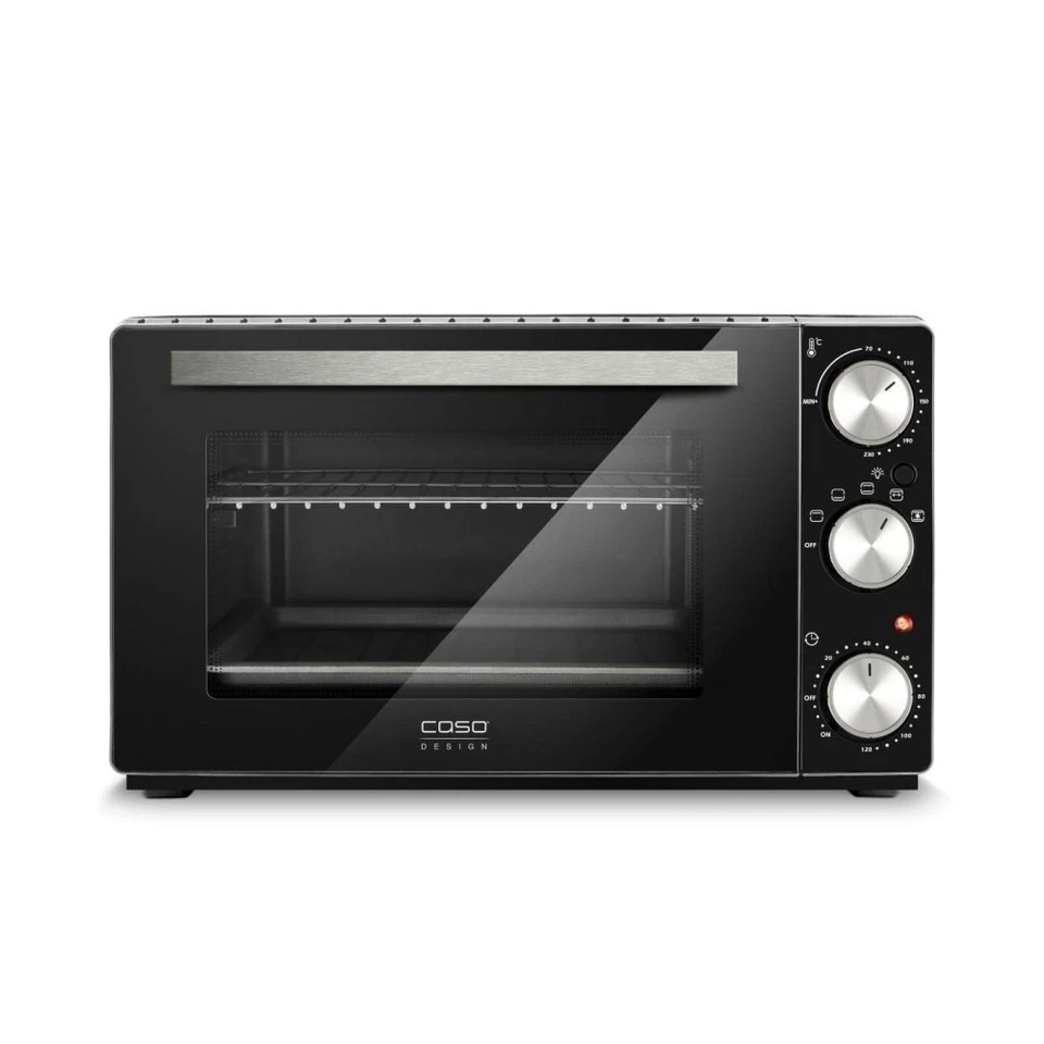 CASO 2974 TO 26 Classic Mini Backofen 1650 W Umluft Grill Drehspiess 26 L