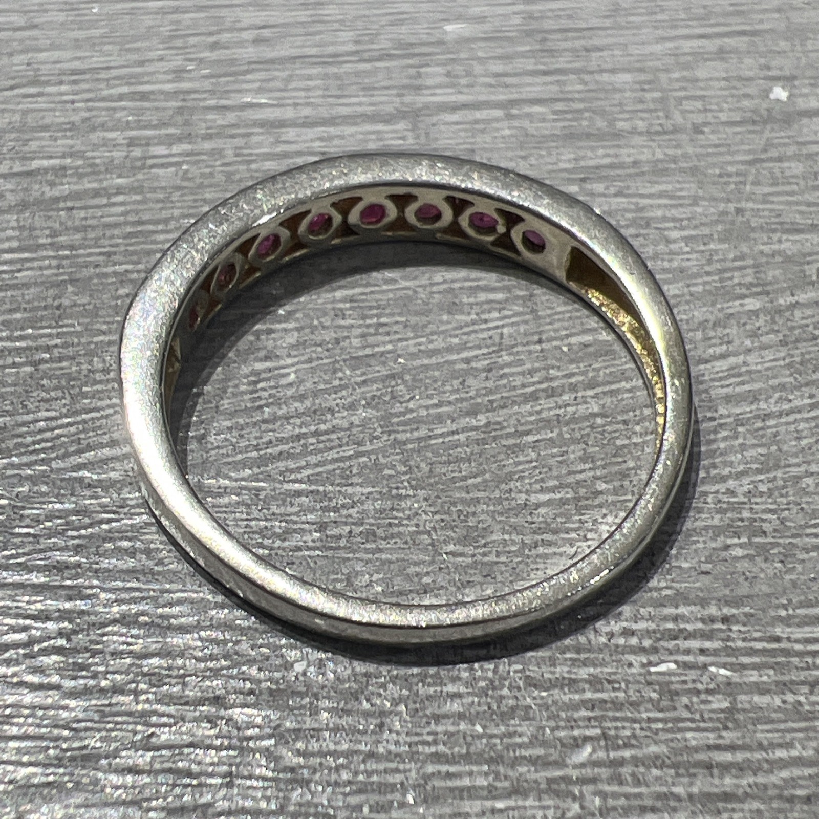 925 Sterling Silver Ruby Channel Set Round Half E… - image 7