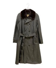 Silk Mink Collar Coat Breasted Elegant Outerwear Used