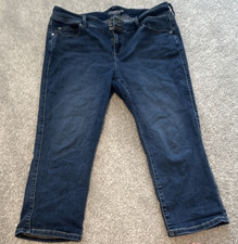 Torrid Super Soft Women's Crop Jegging Dark Wash Denim Stretch Jeans size 18