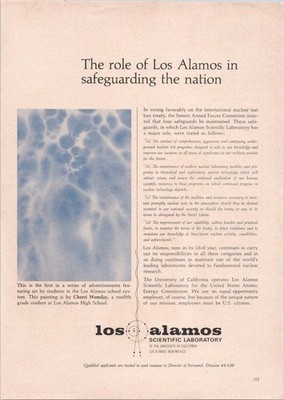Los Alamos Scientific Laboratory 1965 Original Print Ad Nuclear Research