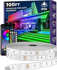 AILBTON 100ft Outdoor LED Strip Lights Waterproof,IP68 Outside Led Light Strips