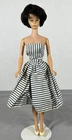 Vintage 1960s Brunette Bubble Cut Barbie Doll Japan Foot w Tagged Dress Shoes
