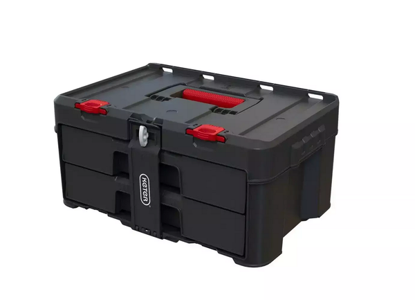 Werkzeugkiste Keter Stack'n'Roll Mit 2 Schubladen 48X33X23 Cm Schwarz-image