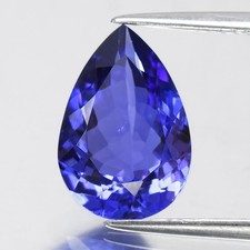 3.13ct VS Pear Natural AAA Violet Blue Tanzanite - Glorious Tanzania Gemstone