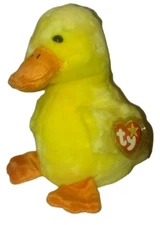 TY Beanie Buddy Large Plush QUACKERS the Duck 9.5" NEW MWMTs Stuffed Animal Toy