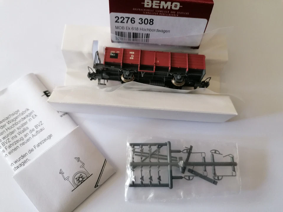Bemo 2276 308 MOB Ek 618 Hochbord Güterwagen + OVP