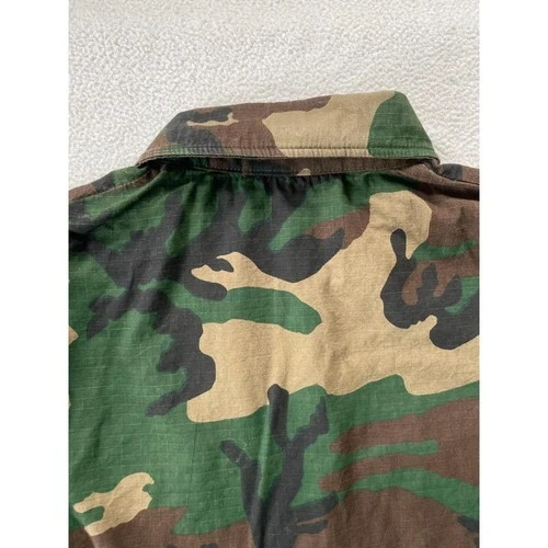 70s USA Champion's Choice Mens Large Utility Jacket Woodland Camo Ripstop Cotton image 4