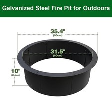 Fire Pit Ring Outdoors Wood Burning Fire Pit ...