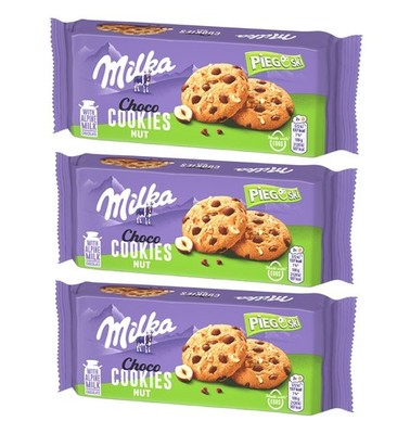 Milka Choco Cookies Nut 3x 135g - Kekse mit Haselnuss & Schokolade - Schokokekse