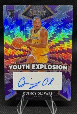 2024-25 Panini Select #YE-OLI Quincy Olivari Youth Explosion Signatures AU,RC