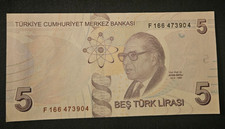 Turkey 5 Liras......... World Paper Money Banknotes UNC Various Foreign Currency