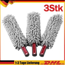 3Stk Felgenbürste Felgenschwamm Felgenreiniger Microfaser Autopflege Waschbürste