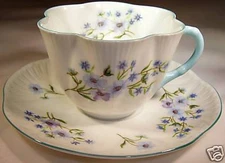SHELLEY BLUE ROCK DAINTY CUP & SAUCER SET!