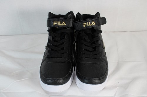 Zapatillas altas Fila A 5BM02058-016 negras blancas doradas para mujer nuevas - Imagen 2 de 14