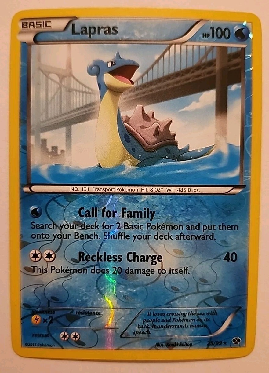 Pokémon TCG Lapras Next Destinies 25/99 Reverse Holo LP+