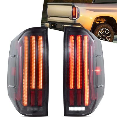 VLAND for 2014-2021 Toyota Tundra Rear Lamps 1Set W/Dynamic FULL LED Tail Lights