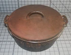 Antique RARE EARLY Wagner Arc Logo #10 Dutch Oven w/Lid Heat Ring Sits Flat 1891