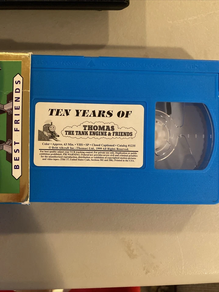 10 Years Of Thomas The Tank Engine & Friends VHS 1999 Very Rare Early Labels - Image 3 of 4