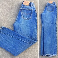 Levis 501 Jeans Vintage High Waist Sz 11 26.5 In Waist Made In USA Tapered Leg