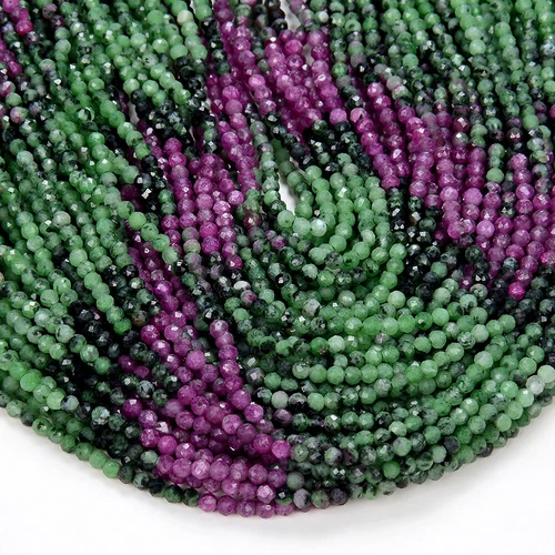 2 mm Rubin Zoisit Edelstein AAA Mikro facettiert rund 15,5 Zoll (80009336-P26) - Bild 2 von 3