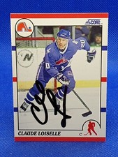 AUTOGRAPH AUTO Claude Loiselle 1990-91 Score #207