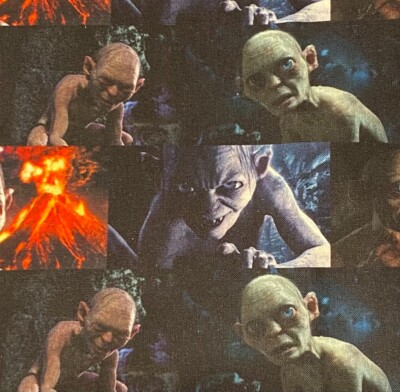 Gollum Lord of Rings Fabric 100% Cotton Fabric 1/4 Yard Increments Hobbit