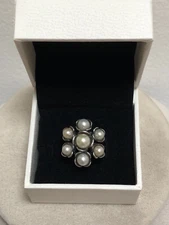 RETIRED Authentic PANDORA Wishful Thinking Pearl Ring #190887P Size 5 (50) w/Box