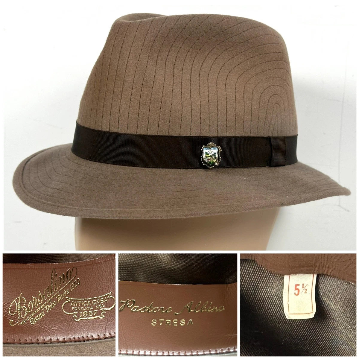 Chic Brown Fedora Borsalino Borsalino Classico Fur Felt Fedora (57) Light Brown at  main image 2