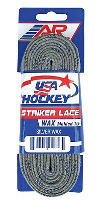 A/&R 2 Pair Pack USA Hockey Striker NO WAX Molded Tip Skate Laces Yellow 72/"-120/"