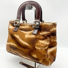 Fendi Handbag Pony hair Leather Unborn Calf B...
