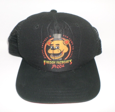 FNAF Freddy Fazbear's Pizza Snapback Hat Black with Mesh Youth