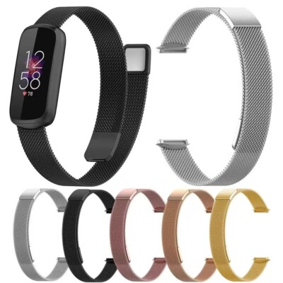 Für Fitbit Luxe Tracker Milanaise Armband Loop Edelstahl Mesh Band Ersatzarmband
